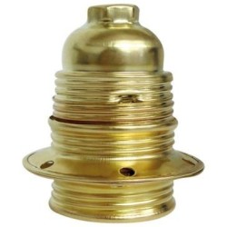Douille E27 acier laitonné double bague borne de terre vrac