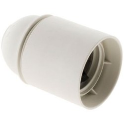 Douille E27 lisse plastique blanc vrac