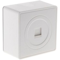 Prise RJ45 saillie vulco blanc sous film