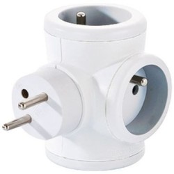 Triplite 3x16a rotative blanc