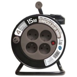 Enrouleur 15 mètresr 3G 1mm taupe