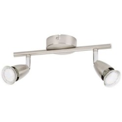 Spot led GU10 2x3W acier brossé