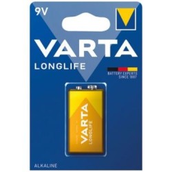 Pile alcal. longlife 6LR61 9V blister de 1