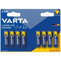 Pile longlife power LR03 6+ 2 grauites