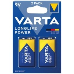 Piles longlife power 6LR61 Blister 2