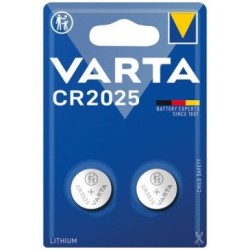 Pile lithium bouton CR2025 blister de 2