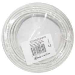 Câble H03VVH2F 2x0.75 05m blanc couronne