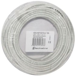 Câble H03VVH2F 2x0.75 10m blanc couronne