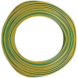 Cable H07VU 1x2.5 100m v/jaune