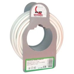 Câble H05VVF 2x1 10m blanc couronne