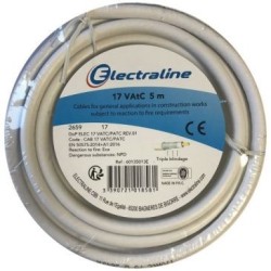 Câble tv 17 vatc blanc 5m courornne