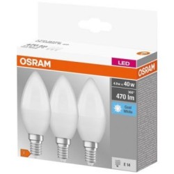 Led flamme dépolie avec radiateur E14 4.9w froid boite de 3