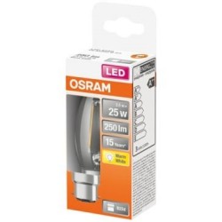 Led flamme clair filament 2.5w b22 250lm 2700K chd bte 1