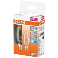 Led flamme clair fil. 4W E14 470lm 4000K frd bte 2