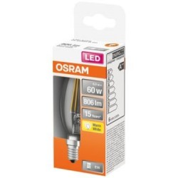 Led flamme clair fil. 6.5w e14 806lm 2700K chd bte 1
