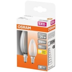Led flamme verre dépoli 2.5w e14 250lm 2700K chd bte 2