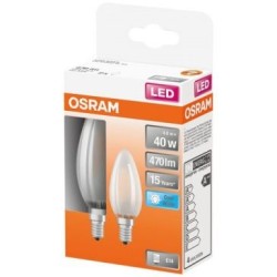 Led flamme verre dépoli 4w e14 470lm 4000K frd bte 2