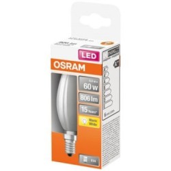 Led flamme verre dépoli 6.5w e14 806lm 2700K chaud bte 1