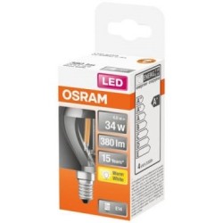 Led sphér. clair fil. argentée 4w e14 350lm 2700K chd bte 1