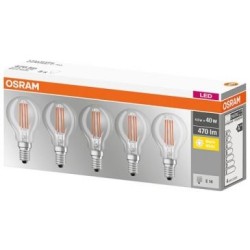 Led filamentsphérique 4W E14 blanc chaud boite de 5