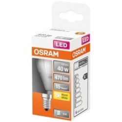 Led sphérique dépolie 5w e14 470lm 2700K chd bte 1
