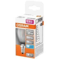 Led sphérique verre dépoli 2.5w e14 250lm 4000K frd bte 1