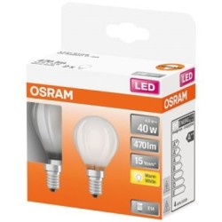 Led sphér. verre dépolie 4w e14 470lm 2700K chd bte 2