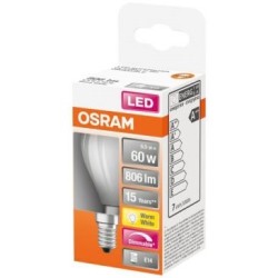 Led sphérique verre dépoli variable 6.5w e14 806lm chd bte1