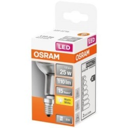 Spot r50 led verre clair 1.5w e14 110lm 2700K chaud bte 1