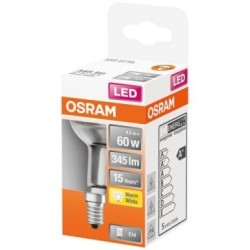Spot r50 led verre clair 4.3w e14 345lm 2700K chaud bte 1