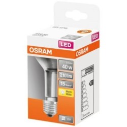 Spot r63 led verre clair 2.6w e27 210lm 2700K chaud bte 1