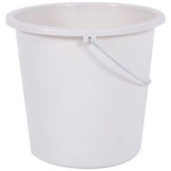 Seau ménage d.28cm 10L blanc cérusé