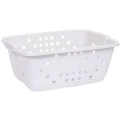 Corbeille à linge Prima 45L blanc cérusé