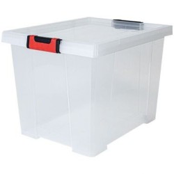 Boite de rangement avec couvercle Clipstock 45l naturel