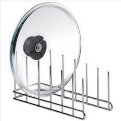 Egouttoir range couvercles inox chromé 30x20x14.2cm
