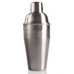 Shaker à cocktail en acier brossé