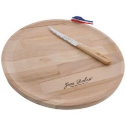 Plateau pizza bois 33CM + Couteau