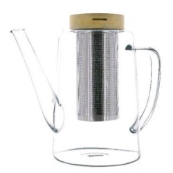 Théière en verre borosilicate Gustave 1.2L