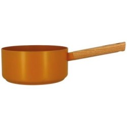 Casserole Ector 20cm alu forge revetu jaune manche bois