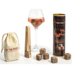Boite cadeau 6 pierres à vin + pince hêtre