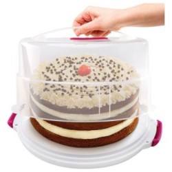 Cloche à gâteaux 36cm extensible transp.plastique 15-22cm