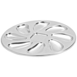 Plat à huitres en inox 8 trous