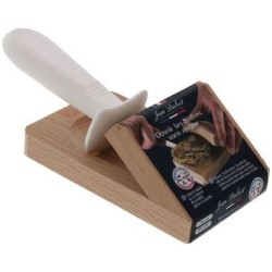 Sabot cale huitre en bois avec couteau manche ABS