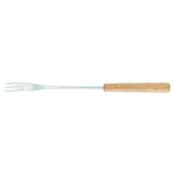 Fourchettes fondue inox x 6 bois clair