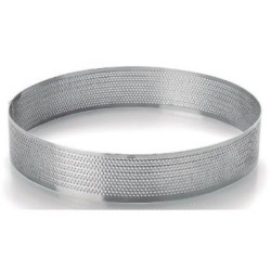 Cercle à tarte rond perforé 24cm inox