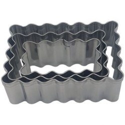 Découpoirs biscuits rectangulaire 6.5 cm lot de 3