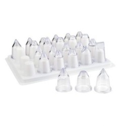 Douille acrylique assortie lot de 24