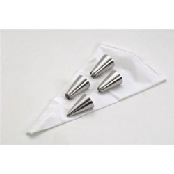 Poche à décorer avec 4 douilles