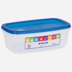 Boîte rectangulaire 1.5l naturel couvercle turquoise