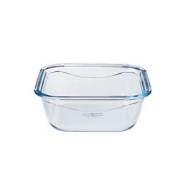 Plat carré Cook & Go 1,7L 21cm en verre avec couvercle